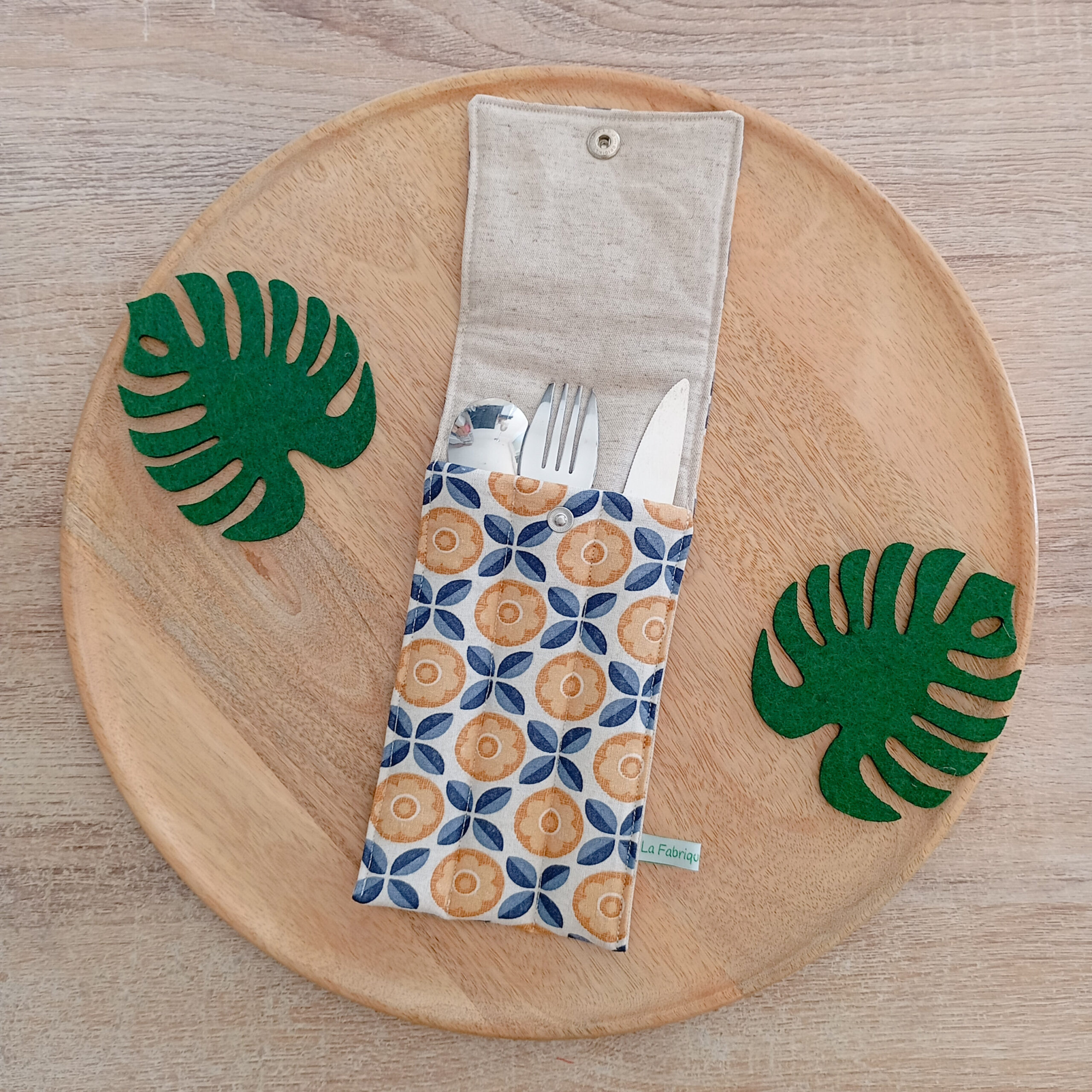 Fleur geometrique bleu