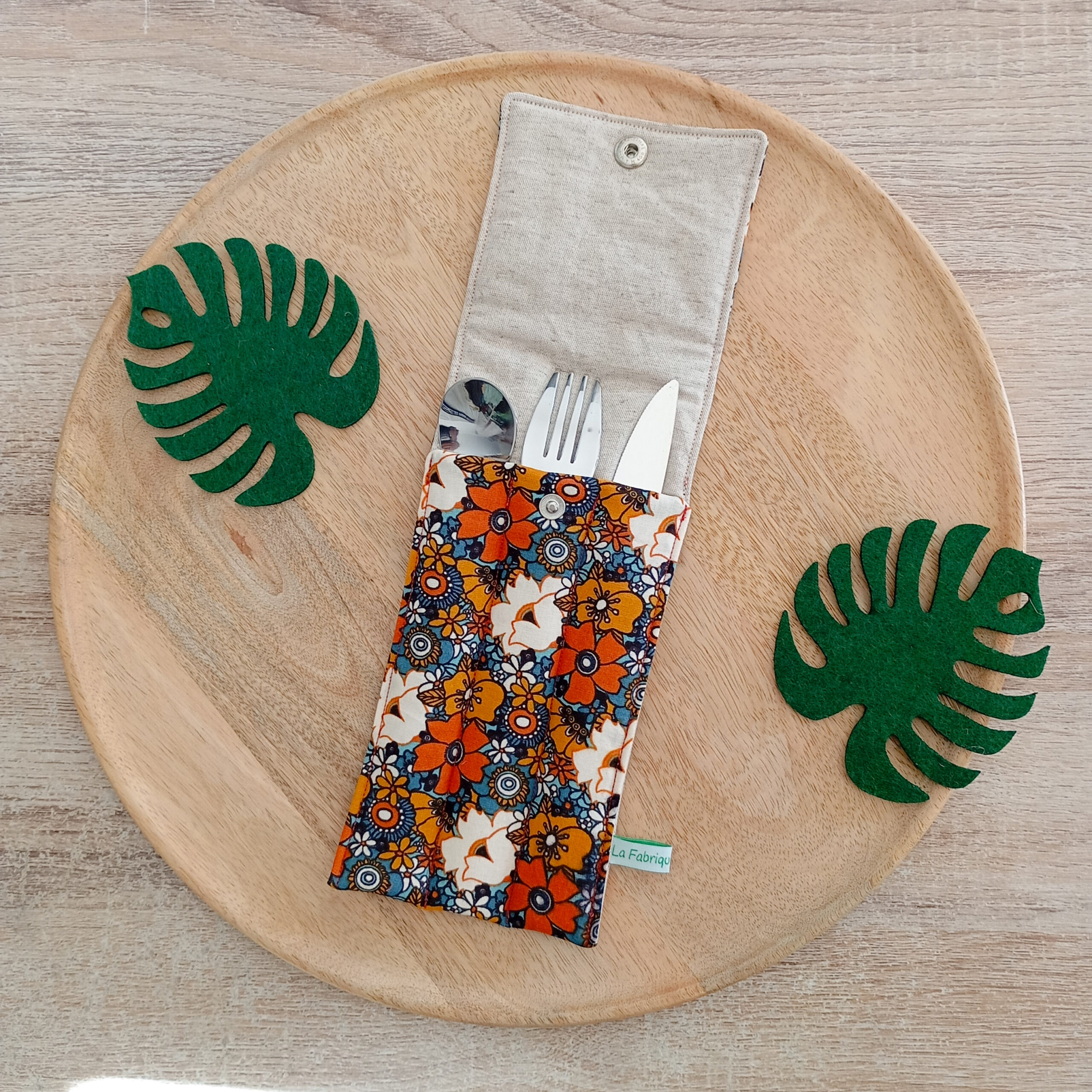 Fleur vintage terracotta-moutarde